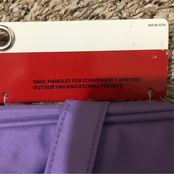 NEW PURPLE Embark Weekender Travel Cosmetic TOILETRY BAG Handle Zipper Pocket - Picture 6 of 7